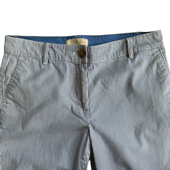 Coastal Stripe Chino Pants SZ 6P Talbots Cotton Tapered Nautical Beach - Picture 5 of 8